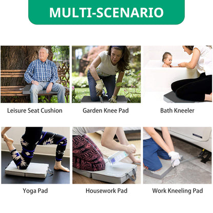 ECODESEO Extra Thick Kneeling Pad, Bath Kneeler Pad, Garden Kneeling pad for Women, Water Resistant Memory Foam Cushioning for Yoga, Bathing, Physical Therapy, Prayer Pillow, Dark Gray, Medium