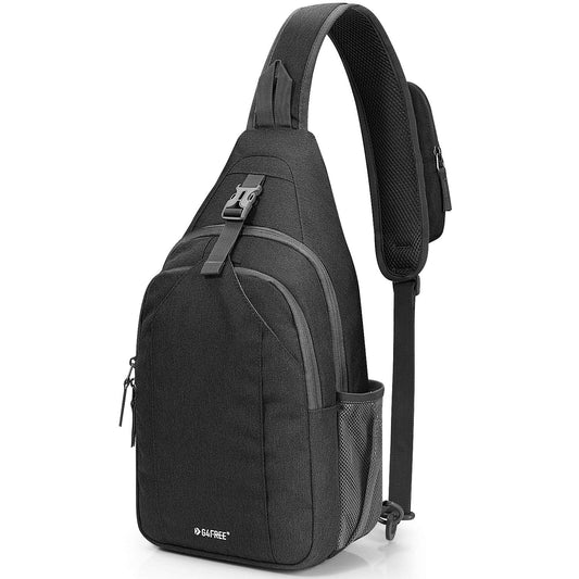 G4Free Sling Bag Rucksack, Diebstahlschutz, Brusttasche, Umhängetasche, Crossbody, Fitnessstudio, Tagesrucksack mit Kopfhörerloch für Outdoor, Radfahren, Reisen, Wandern, Herren und Damen