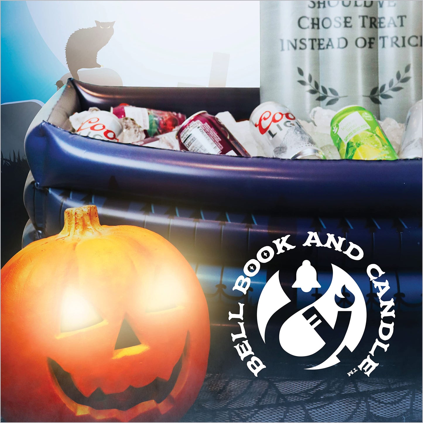 40" Inch Summerween Inflatable Outdoor Graveyard Halloween Candy Holder Bowl - Up to 120 Drink Beverage Cooler and Ice Chest Halloween Party - Inflables De Halloween Enfriador Candy Caldron