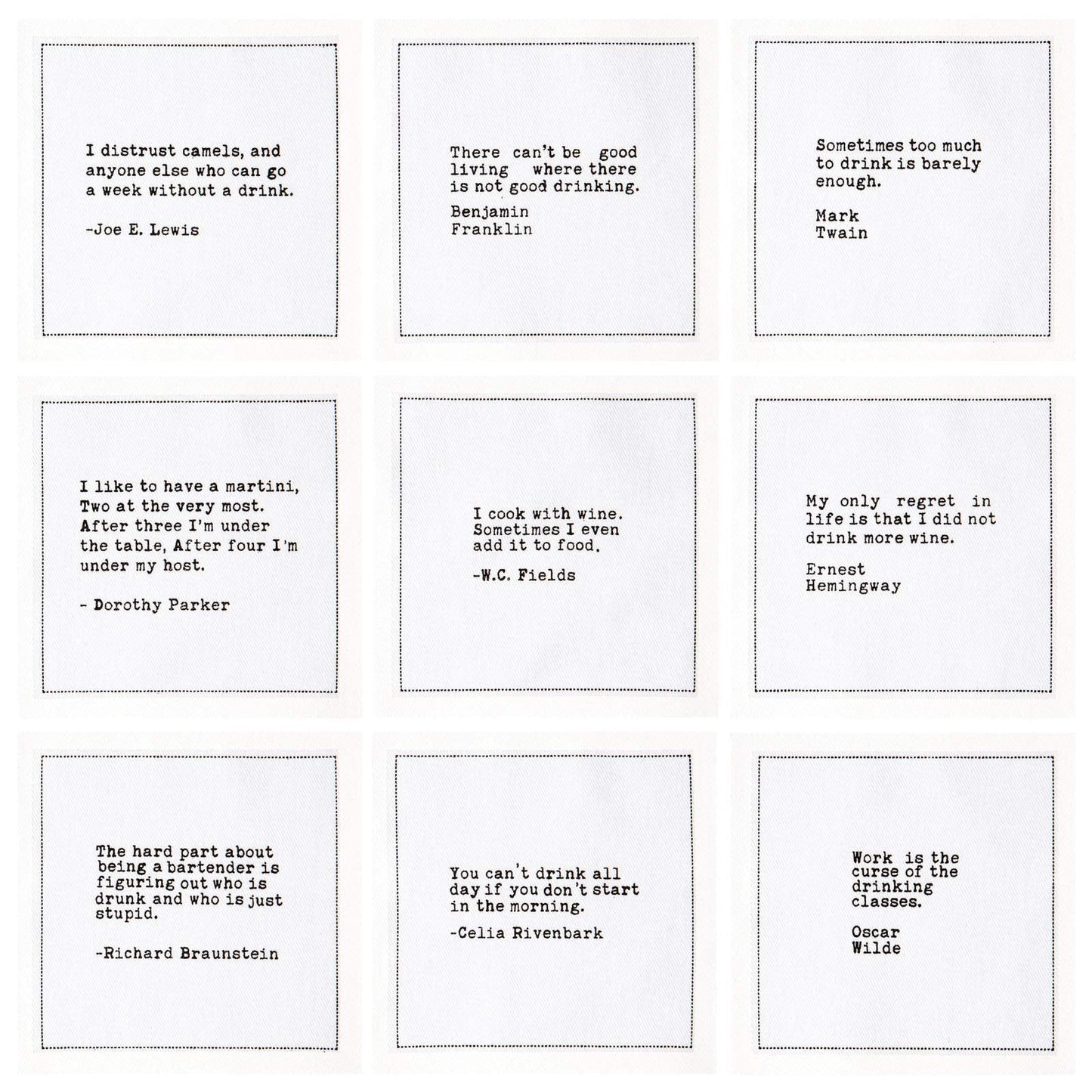 Five Star Funny White Cocktail Napkins, 50 Luxury Cotton Disposable Cocktail Party Napkins with Witty Bar Quotes, 4.5" x 4.5" for Home Bars, Game Nights, Beverages, Birthdays, Weddings & Holidays