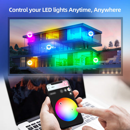 GIDERWEL 32.8ft ZigBee RGBW LED Strip Lights Smart Dimmable Kit with ZigBee 3.0 Controller,Work with Hub Bridge Echo Plus for APP/Alexa Voice Control RGB Warm White RGBWW LightStrip Ambiance Lighting