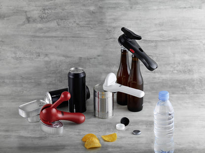 KUHN RIKON Strain-Free Gripper Opener for Jars and Bottles, 10 x 5 x 2.25 inches, White