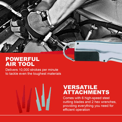Ingersoll Rand 429 Reciprocating Air Saw, 3/8" Stroke Length, 10,000 Strokes per Minute, 1.3 lbs