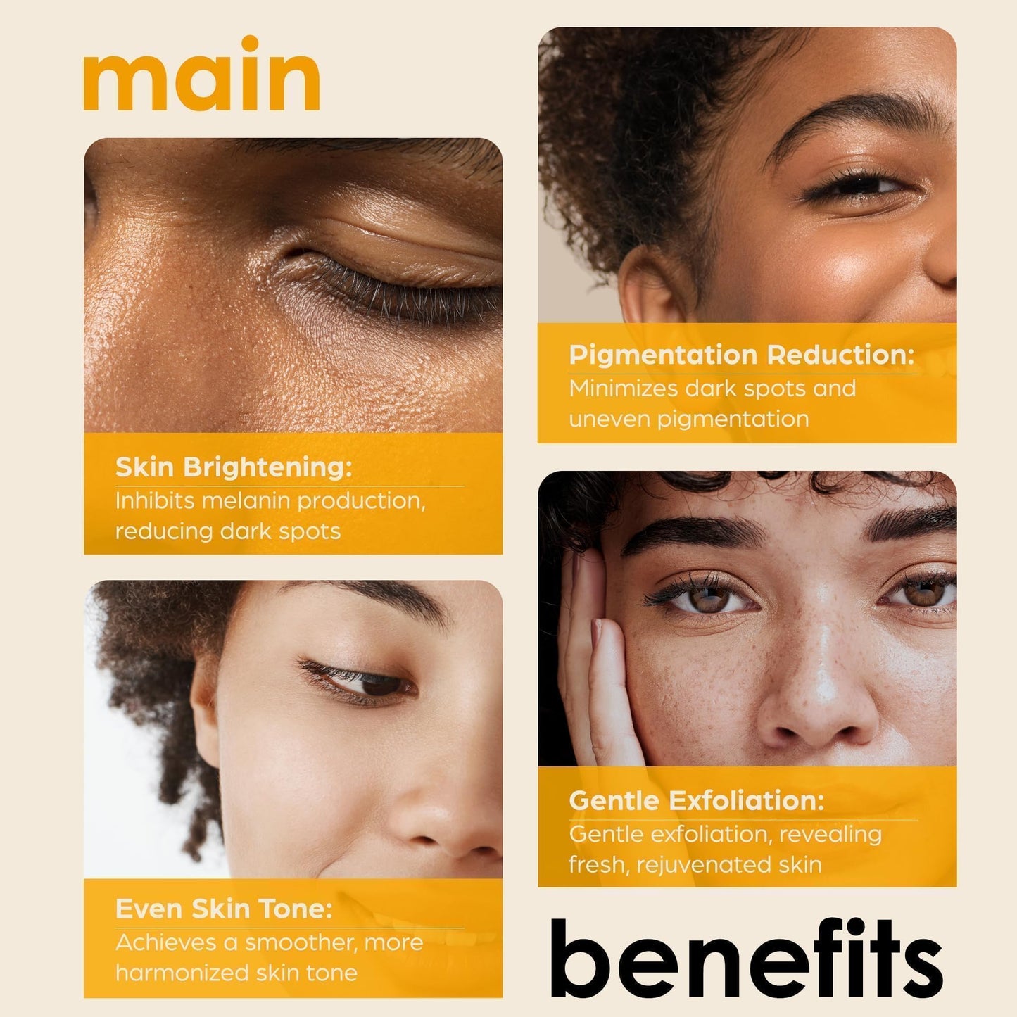 Kojic Acid Soap + African Net Sponge (2 pack X 142g Turmeric bars) Dark spot remover & Scars - Original Japanese Complex Vitamin C, Hyaluronic Acid, retinol, shea butter (Citrus)