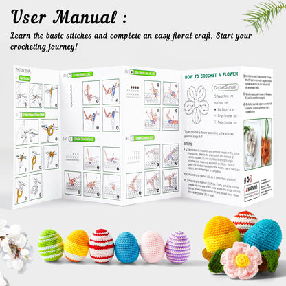 103 PCS Crochet Kit with Crochet Hooks Yarn Set, Premium Bundle Includes 1650 Yards Acrylic Yarn Skeins Balls, Needles, Accessories, Bag, Ideal Starter Pack for Kids Adults Beginner Professionals