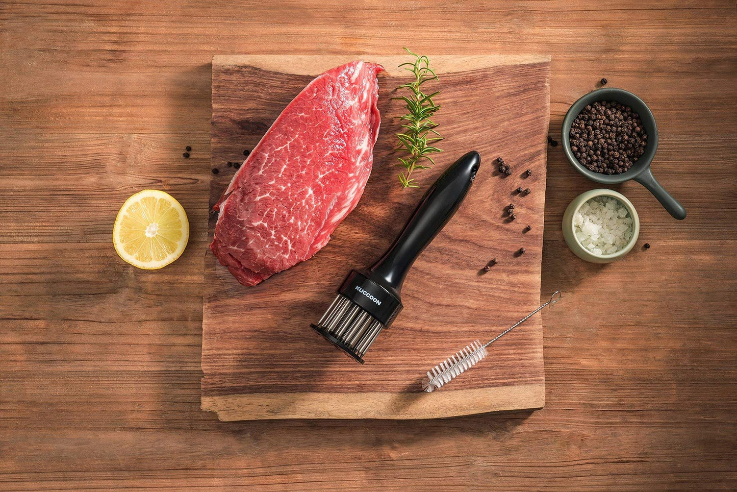 KUCCOON Meat Tenderizer Tool Stainless Steel Needle Ultra Sharp 24 Blades Tenderizer Tool for Tenderizing Beef Chicken Steak Veal Pork