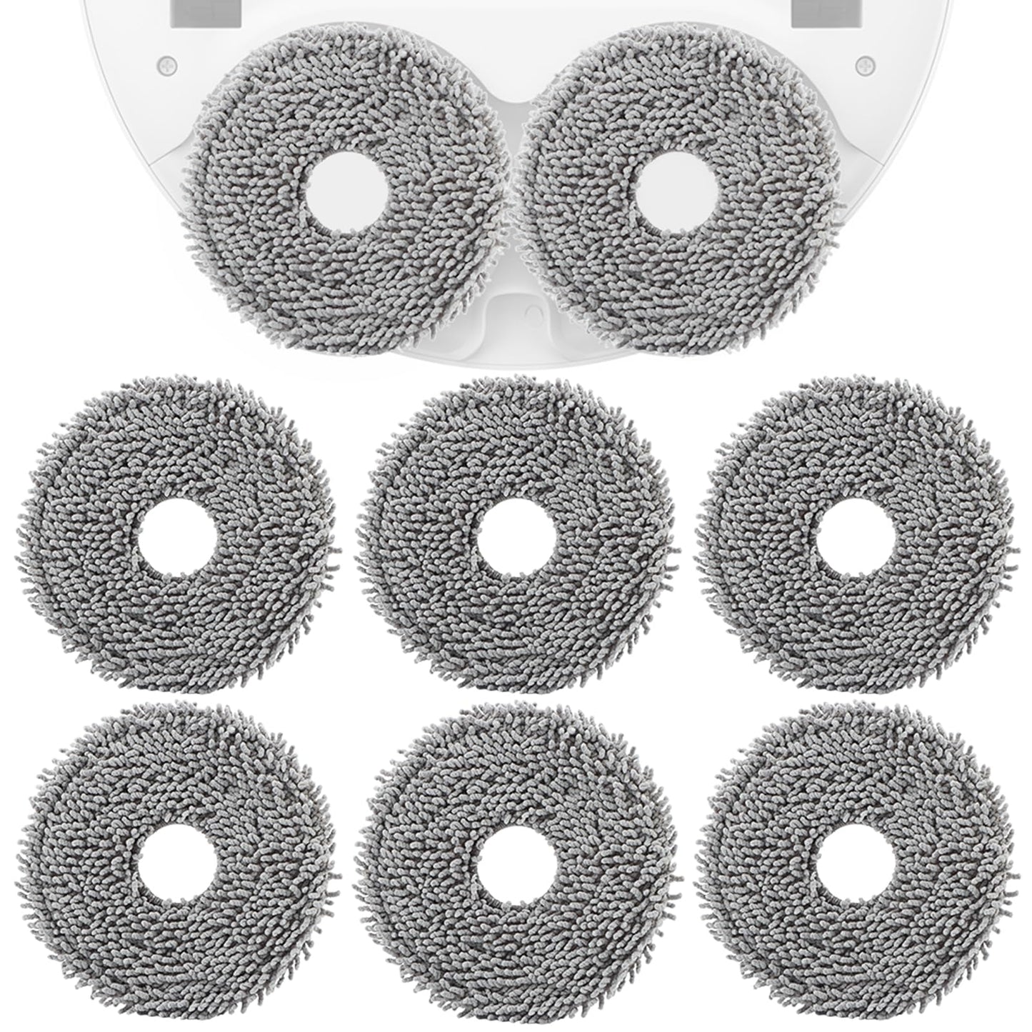 8pcs Mop Pads Compatible with Roborock Q Revo/Qrevo MaxV Robot Vacuum Cleaner, roborock mop pads, Spin Cleaning Pads Replacement Accessories