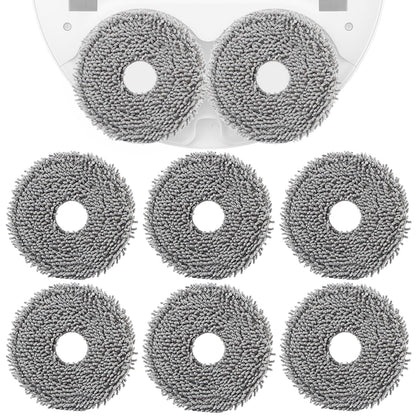 8pcs Mop Pads Compatible with Roborock Q Revo/Qrevo MaxV Robot Vacuum Cleaner, roborock mop pads, Spin Cleaning Pads Replacement Accessories