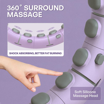 Leann L!fe 11+1 Spare Knots Waist 36" with Counter, Smart Weighted Hula Hoop for Adults Weight Loss, Infinity Hoop, Children Adult Home Outdoor Fitness Exercise, Abdominal Toner, Purple