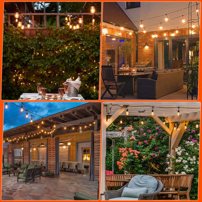 GvvooHome 36 Pack S14 LED Bulbs for Outdoor String Lights, Shatterproof Replacement Edison Bulbs for Patio String Lights Outdoor Waterproof, Warm White 2200K, Dimmable, E26 Standard Base