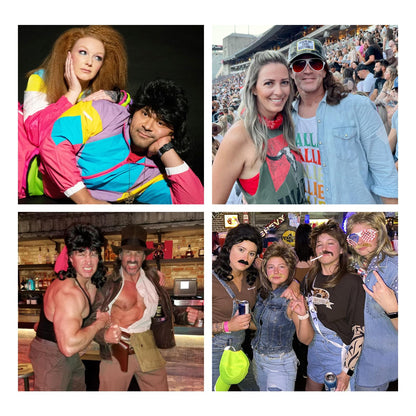 Kavsni Mullet Wigs for Men Joe Dirt Emo Wig 80s Costumes Fancy Party Accessory Cosplay Wig Halloween Man x (Black)