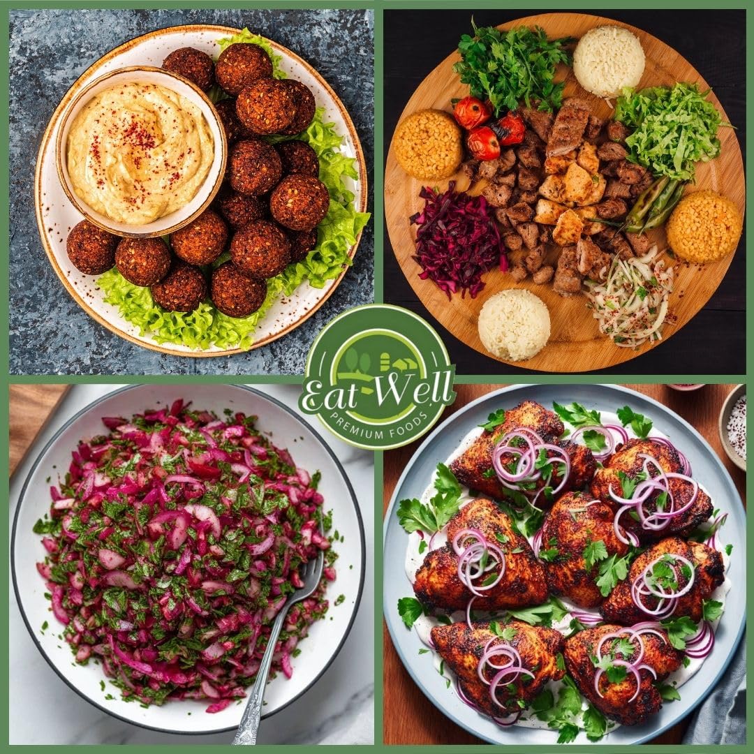 Eat Well Premium Foods Sumac Spice Powder 8 oz Ground Sumac Berries in Resealable Pack, 100% Natural Traditional Middle Eastern Spices, Sumac Seasoning with Pure Gourmet Ingredients for Cooking, Tangy and Citrusy