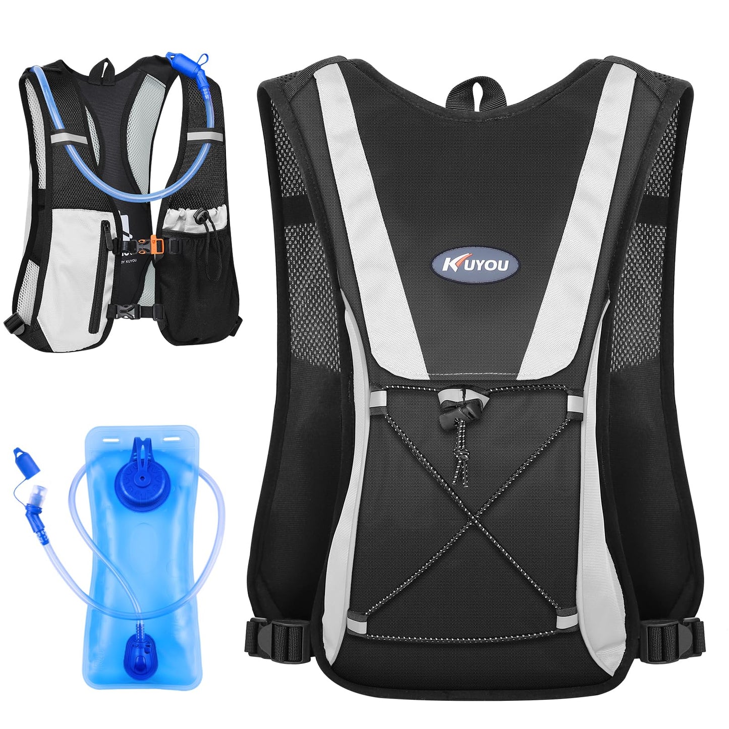 Hydration Pack,Water Backpack with 2L Water Bladder Perfect for Running Cycling Hiking Climbing Pouch