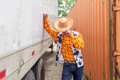 Costume Agent Sheriff Woody Cowboy Costume Shirt - Woody Costume - Adult Halloween Costume for Men & Women - Men's Sheriff Costume - Large-X-Large - Men's Costumes - Woody Costume Adult Man