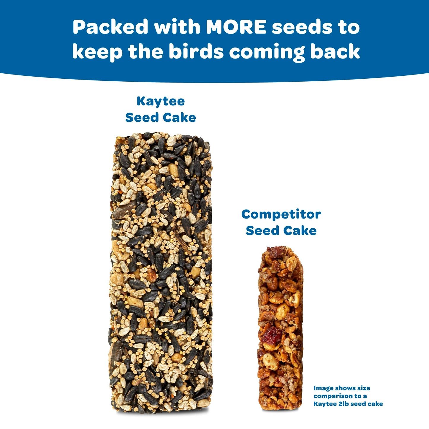 Kaytee Wild Bird Gourmet Seed Cake For Cardinals, Chickadees, Juncos, Titmice, Woodpeckers and More, 2 Pounds