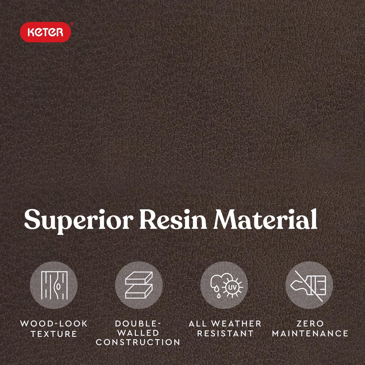 Keter Kentwood 92 Gallon Resin Deck Box-Organization and Storage for Patio Furniture Outdoor Cushions, Throw Pillows, Garden Tools and Pool Floats, Dark Grey