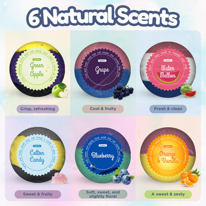 EvolutionUSA Black Epic Superhero Bath Bombs for Kids, 6 Super Hero Bath Bombs with Toy Inside, Lush Childrens Bathbombs, Organic Bathbomb with Surprise Inside, Fizzy Fun Superhero Bath Balls