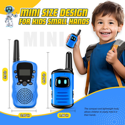 Kids Walkie Talkies Toys for Boys: comedyfun Mini Robots Walkies Talkies 2 Pack Birthday Gifts for 3 4 5 6 7 8 Year Old Boys Toys Age 4 5 6 7 8 Camping Outdoor Games