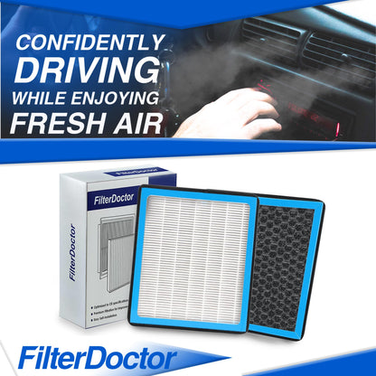 FilterDoctor CF11671 Cabin Air Filter with Activated Carbon Compatible with 2007-2012 Mazda CX-7, 2016-2023 Ram 1500 2500 3500 4500 5500 & 2019-2023 Ram 1500 Classic | HEPA Cabin Air Filter CP671
