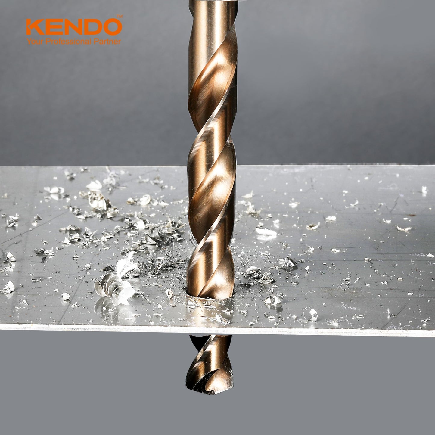 KENDO 29PCS Cobalt Drill Bit Set (1/16''-1/2''), M35 High Speed Steel, Twist Jobber Length for Hardened Metal, Stainless Steel, Cast Iron, Wood and Plastics, with Metal Index Storage Box