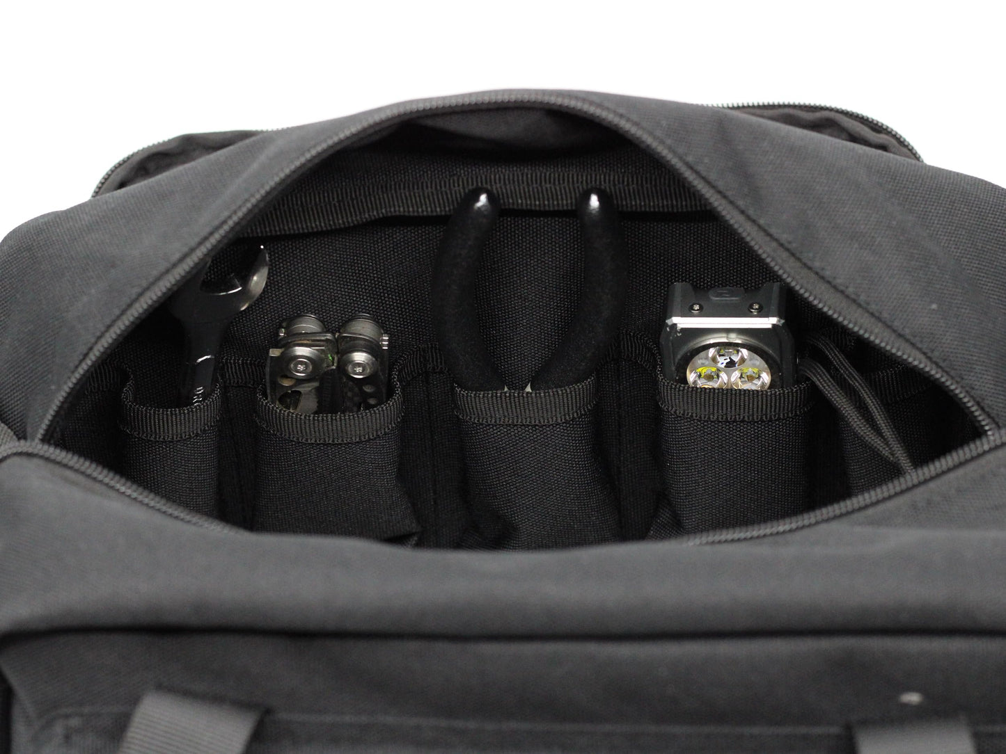 Coreflex Heavy Duty 12-Inch Multi-Purpose Tool Bag - Tactical, EDC, Range, Work Bag for Mechanics, Electricians, Carpenters, Builders, Plumbers - 12" X 7" X 7" (Black)