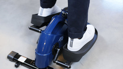 JFIT Under Desk and Stand Up Mini Elliptical/Stepper w/Adjustable Angle, Navy/Black