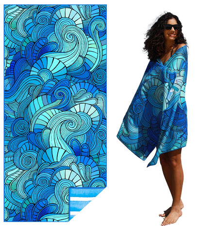 Microfiber Thin Lightweight Beach Towel Sand Free Quick Dry Absorbent Compact Towels for Swimming Pool Camping Beach Accessories Large Easy Pack Travel Things for Vacation Essentials Adult Gift