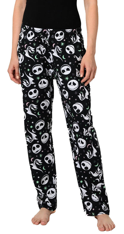 Disney Womens Lounge Pants Pajama Bottoms AOP (Jack Skellington & Zero, 3X)