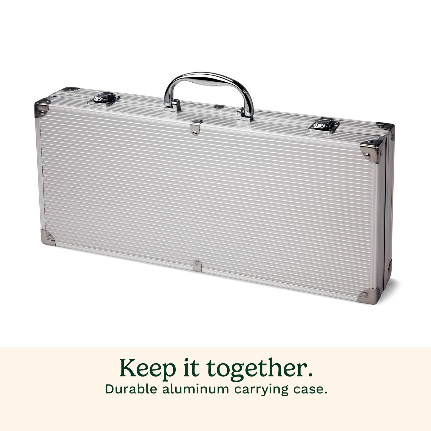 Cuisinart Deluxe Grill Tool Set, 20-Piece BBQ Tools Grill Accessories with Aluminum Case & Digital Temperature Fork, Stainless Steel Spatula, Tongs, Grill Accessories & Utensils, Grilling Set for BBQ