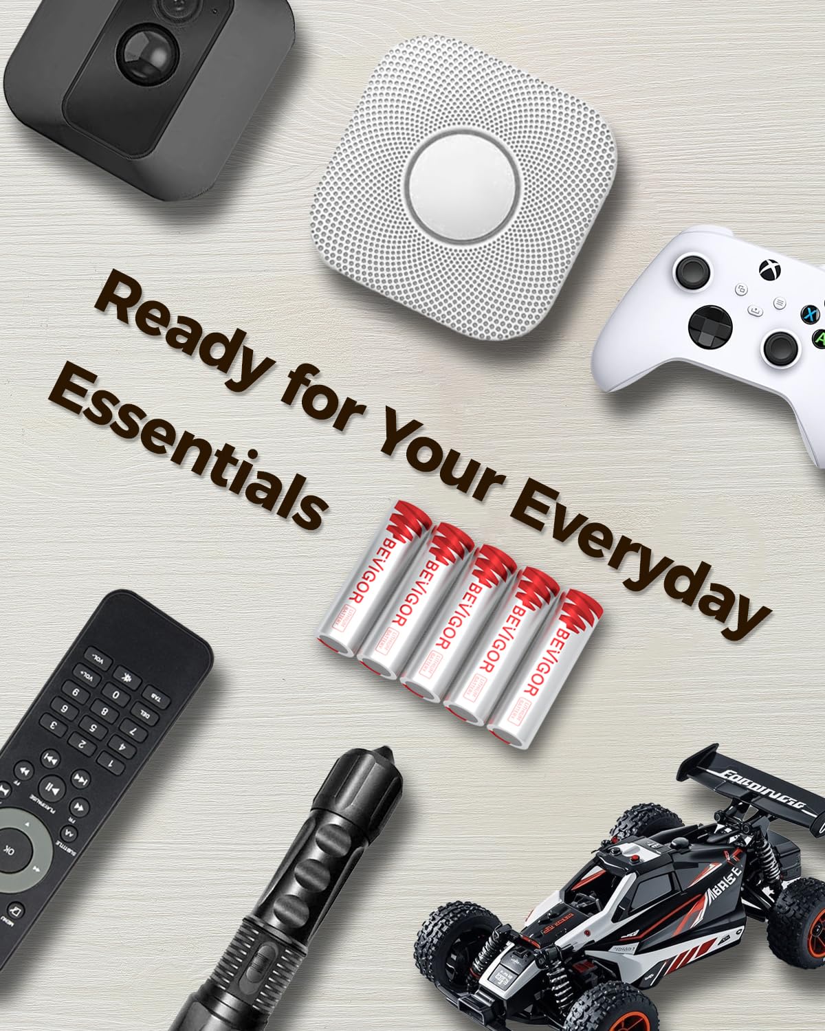 BEVIGOR Lithium Batteries AA 12Pack, 3000mAh 1.5V Double A Lithium Battery, Longer Lasting AA Batterie for Blink Smart Lock Deadbolt, Security Aralm System High-Tech Devices【Non-Rechargeable】