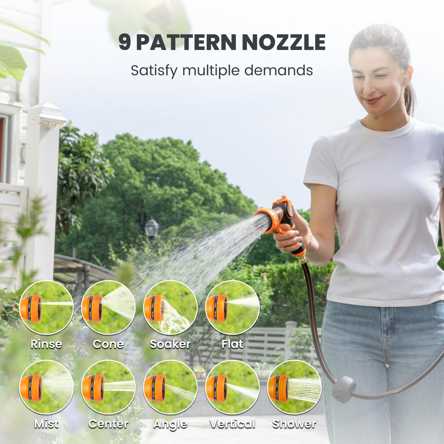 Giraffe Tools AW30 Garden Hose Reel Retractable 1/2" x 100 ft Wall Mounted Water Hose Reel Automatic Rewind, Any Length Lock, 100 ft, Dark Grey