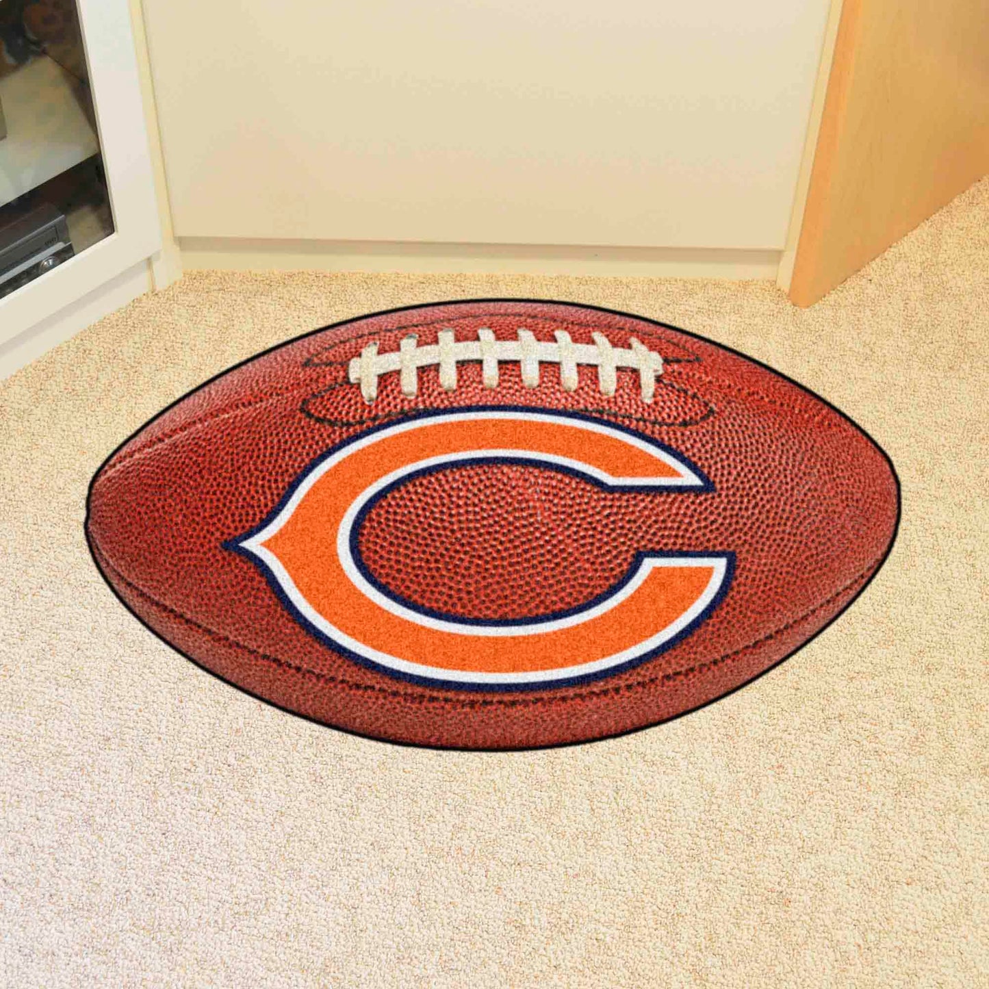 FANMATS 5712 Chicago Bears Football Rug - 20.5in. x 32.5in. | Sports Fan Home Decor Rug and Tailgating Mat, Brown