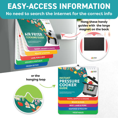 Air Fryer Cheat Sheet Magnets Cooking Guide Booklet - Air Fryer Cookbooks - Air Fryer Liners - Air Fryers Kitchen Gifts Gadgets 2025 and 2026 - Air Fryer Accessories - Air Fryer Cooking Guide