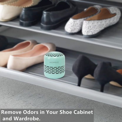 HOMIKE Refrigerator Deodorizer, Odor Eliminator,Last up to 10 Years for Car,Closet,Shoes Cabinet,Fridge and Freezer,Outperforms Baking Soda and Activated Carbon (Green)