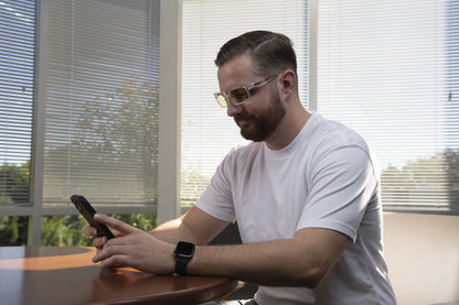 GUNNAR - Premium Gaming and Computer Glasses - Blocks 65% Blue Light - Enigma, Smoke, Amber Tint