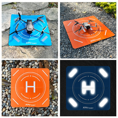FPVtosky Weighted Drone Landing Pad, Universal 20"(51cm) Fast-fold Double Sided Waterproof Landig Pad Weighted for DJI Mini 3 Pro/Mini 2 /Mini 3/ Mavic 3 / Air 3/Avata/FPV/Phantom Drones etc