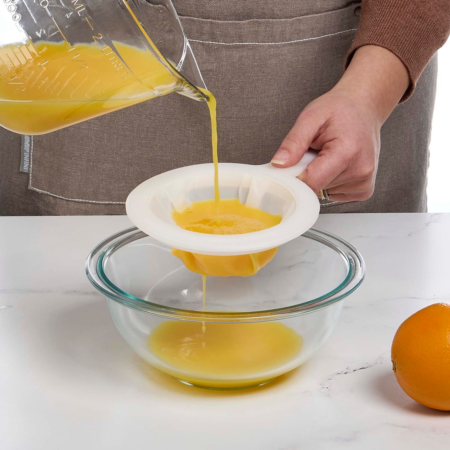 HIC Kitchen Double-Ear Fine Mesh Strainers, BPA Free, Set of 4 Sizes Includes 3, 4, 5.5, and 7-Inch Diameter