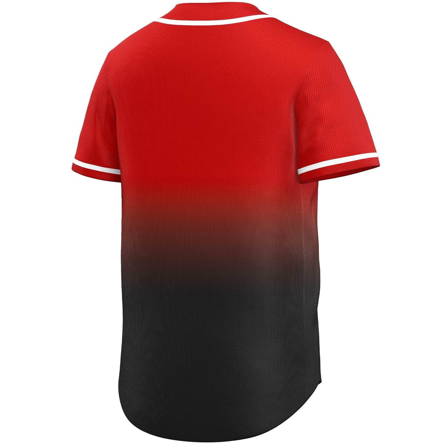 KXK Plain Men Gradient Baseball Jersey Button Down Shirts Short Sleeve Fashion Hip Hop Sports Uniform