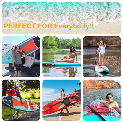Freein Inflatable Stand Up Paddle Board ，Capacity 2-in-1 SUP/Kayak with Adjustable Seat ，Electric Pump Adapter ，Non-Slip Diamond Deck & Travel Backpack ，for Adults/Fishing/Yoga (Aqua, 11')