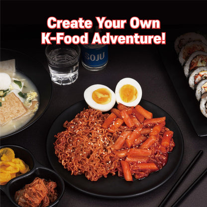 KINIKORA Premium Instant Rabokki Cup - Original Flavor, 2 Cups, Korean Ramen & Tteokbokki, Quick and Easy Street Food