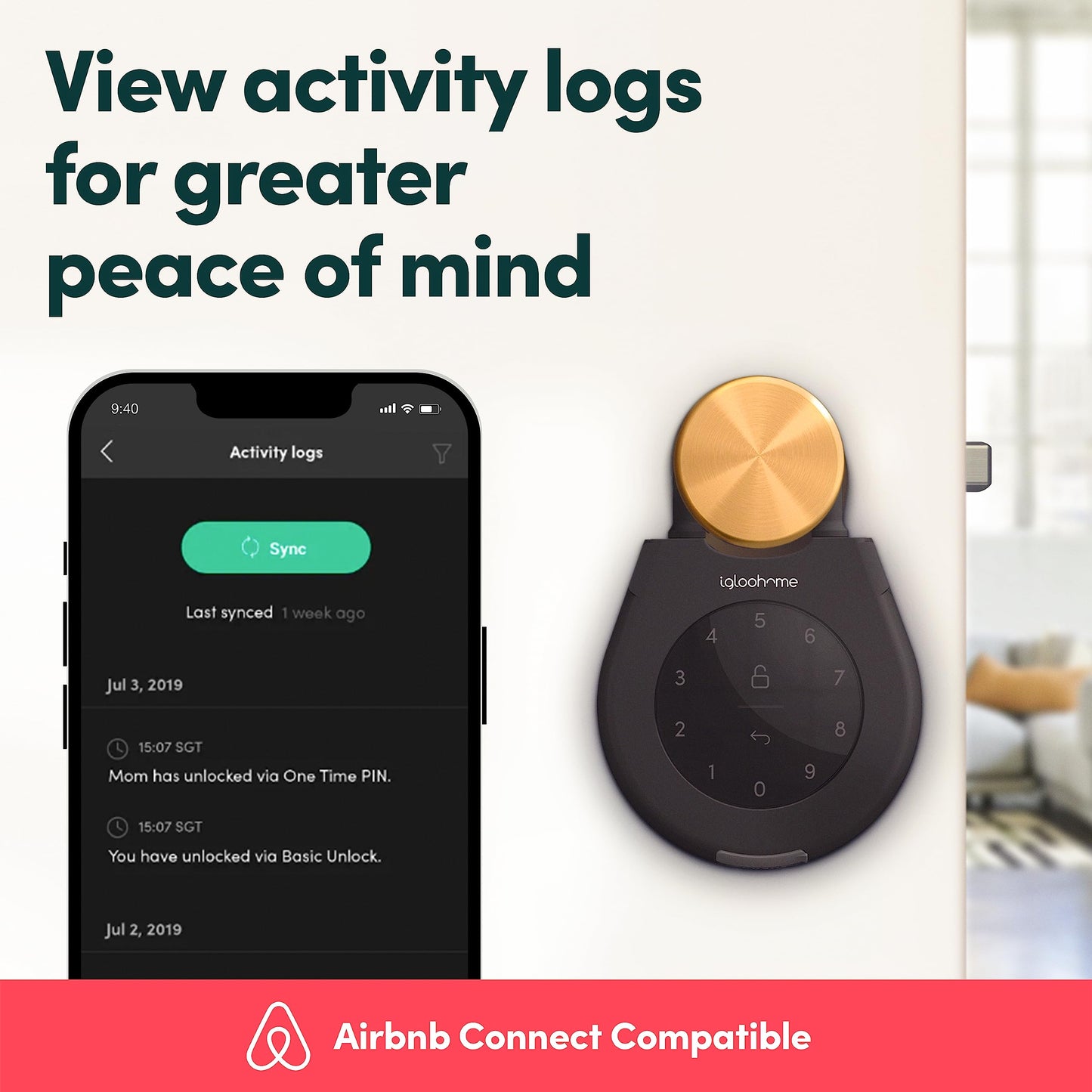 igloohome Keybox 3 Smart Lock Box, Large Key Safe w/Airbnb Sync (iOS/Android) – Remotely Generate Bluetooth-Keys & Pin Codes Without Internet