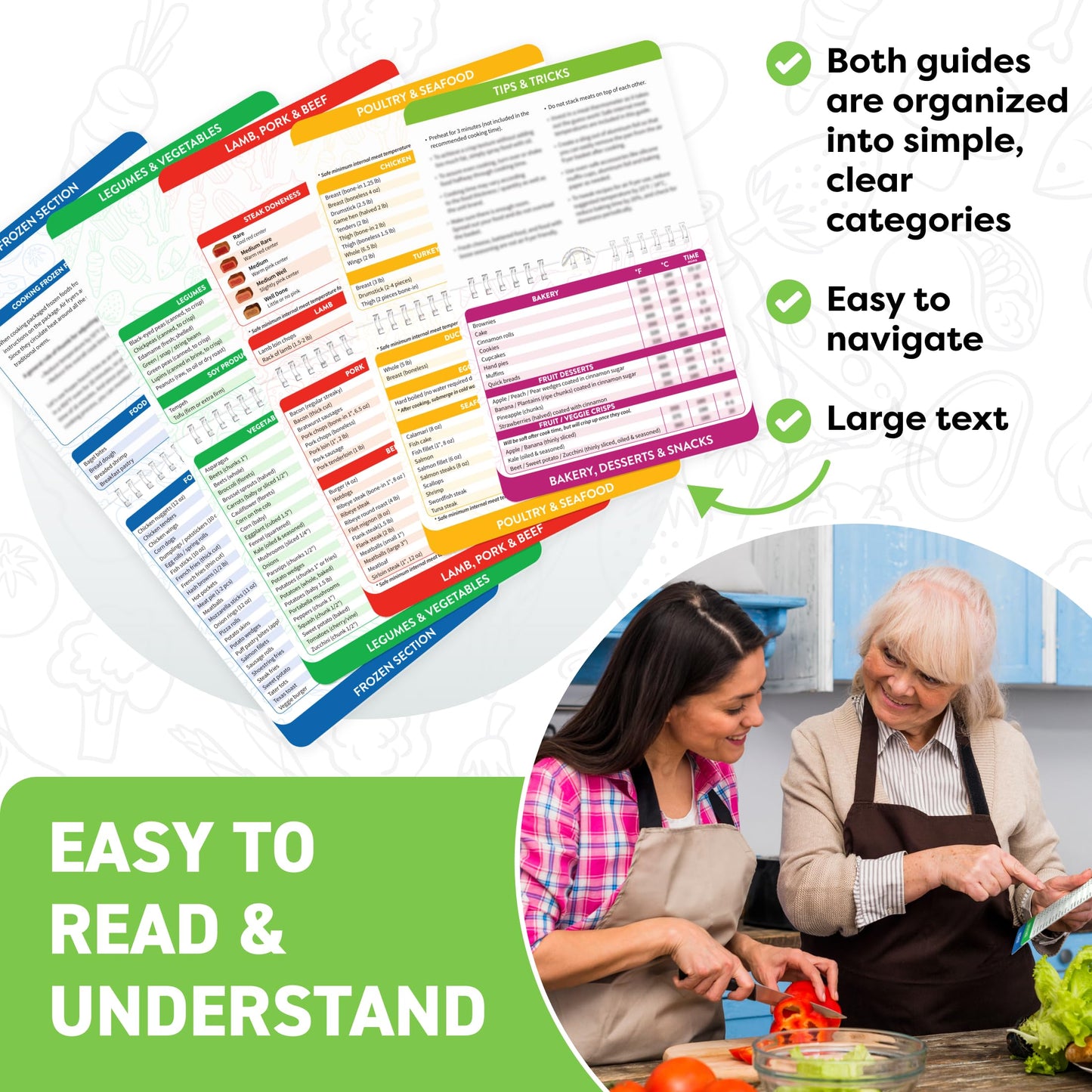 Air Fryer Cheat Sheet Magnets Cooking Guide Booklet - Air Fryer Cookbooks - Air Fryer Liners - Air Fryers Kitchen Gifts Gadgets 2025 and 2026 - Air Fryer Accessories - Air Fryer Cooking Guide