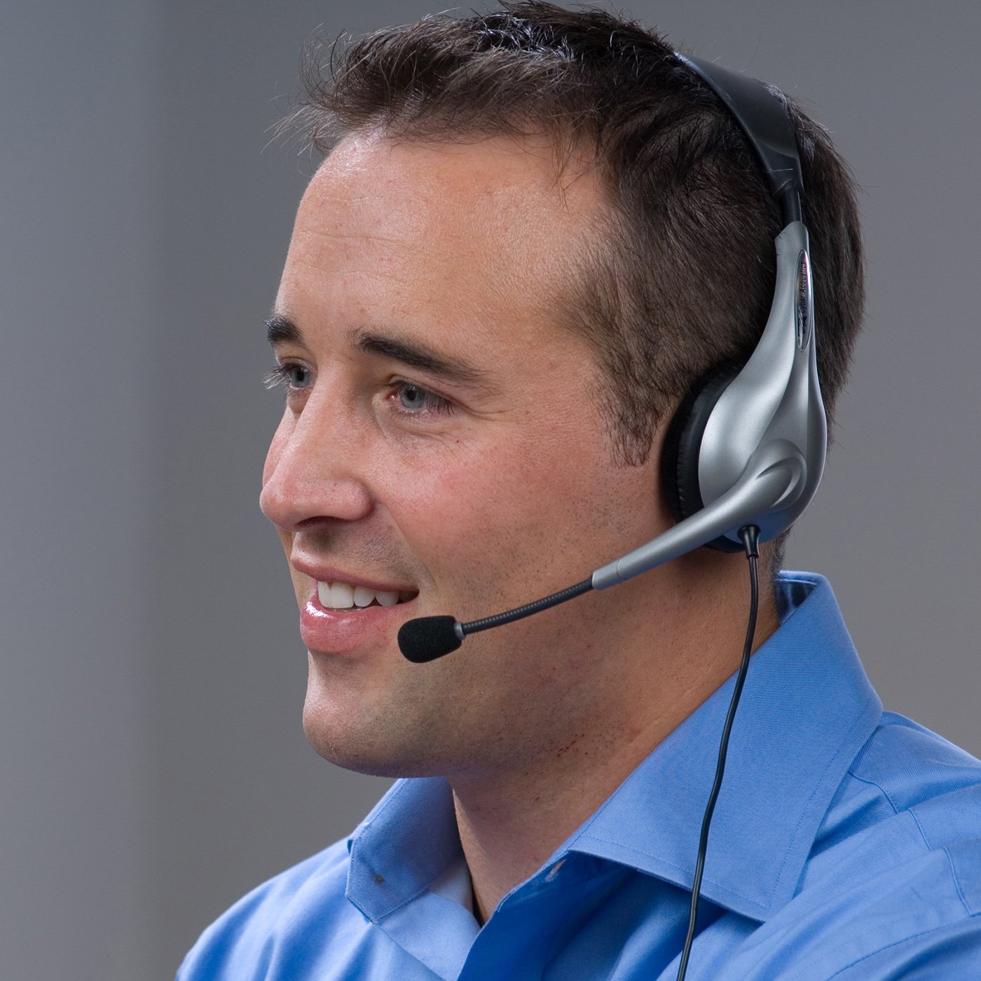 Cyber Acoustics USB Mono AC-840 Headset, Headphone with microphone, Great for Education, Office and Call Centers (AC-840)