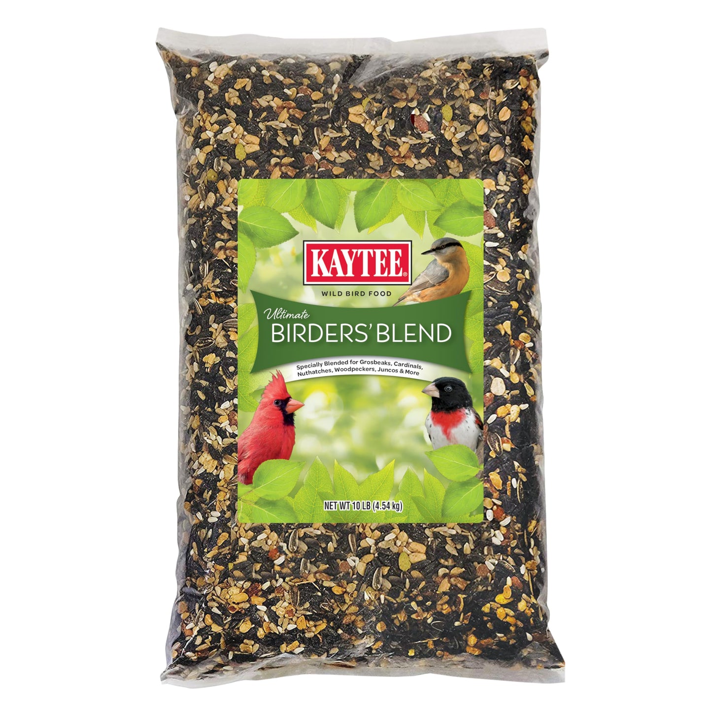 Kaytee Wild Bird Ultimate Birder's Blend Food Seed For Grosbeaks, Cardinals, Nuthatches, Woodpeckers & Other Wild Birds, 10 Pound
