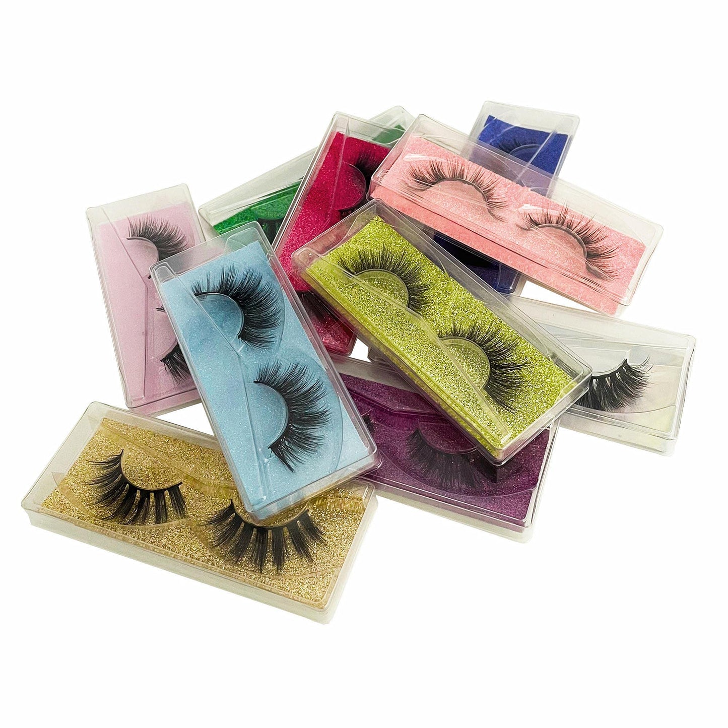 False Eyelashes MIKIWI 10 Pack Lahes, 12-20mm Wholesale 5D Fake Mink lashes, Fuffy Natural Volume eye Lashes, individual package Faux Mink EyeLashes