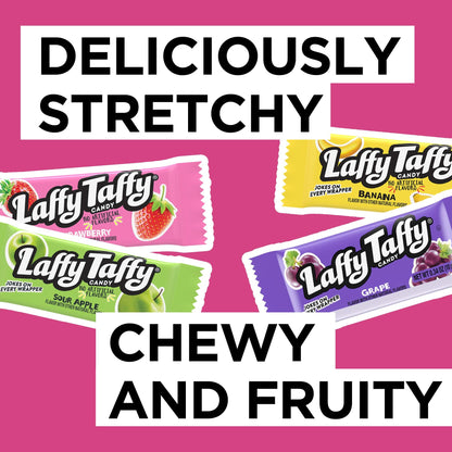 Laffy Taffy Candy, Assorted Fruit Flavors, Individually Wrapped Mini Bars, 6 Ounce Bag
