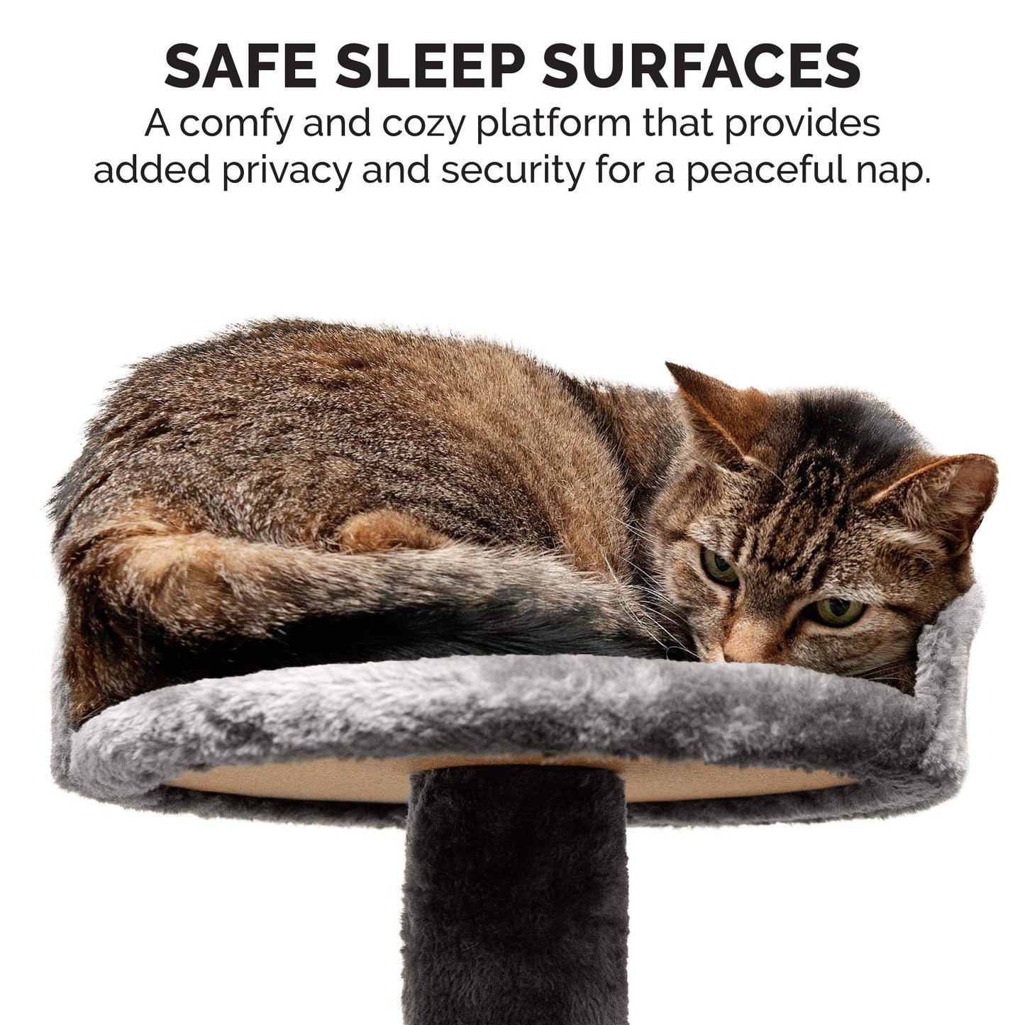 Furhaven 49.5" Tall Cat Tree for Indoor Cats, Ft. Sisal Scratching Posts, Plush Ball Toy, & Busy Box Toy - Tiger Tough Play Stairs Interactive Playground Tower - Gray, One Size