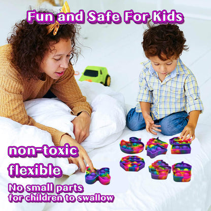 14 Pack Pop Fidget Sensory Toys Party Favors for Kids 4-8 8-12 Year Boy Girl Mini Fidget Toy Bulk Bubbles Popper for Holloween Goodie Bag Stuffers Stress Toy for Birthday Classroom Prizes Toddler Toy