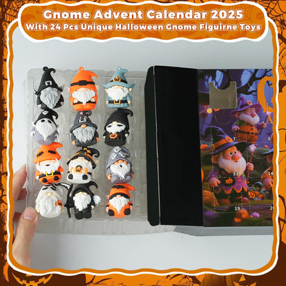 Gnome Advent Calendar 2025,Halloween Countdown Advent Calendar,Advent Calendar,with 24 Gnome Collectible Figures,Halloween Advent Calendars Gift kids Teen Adults