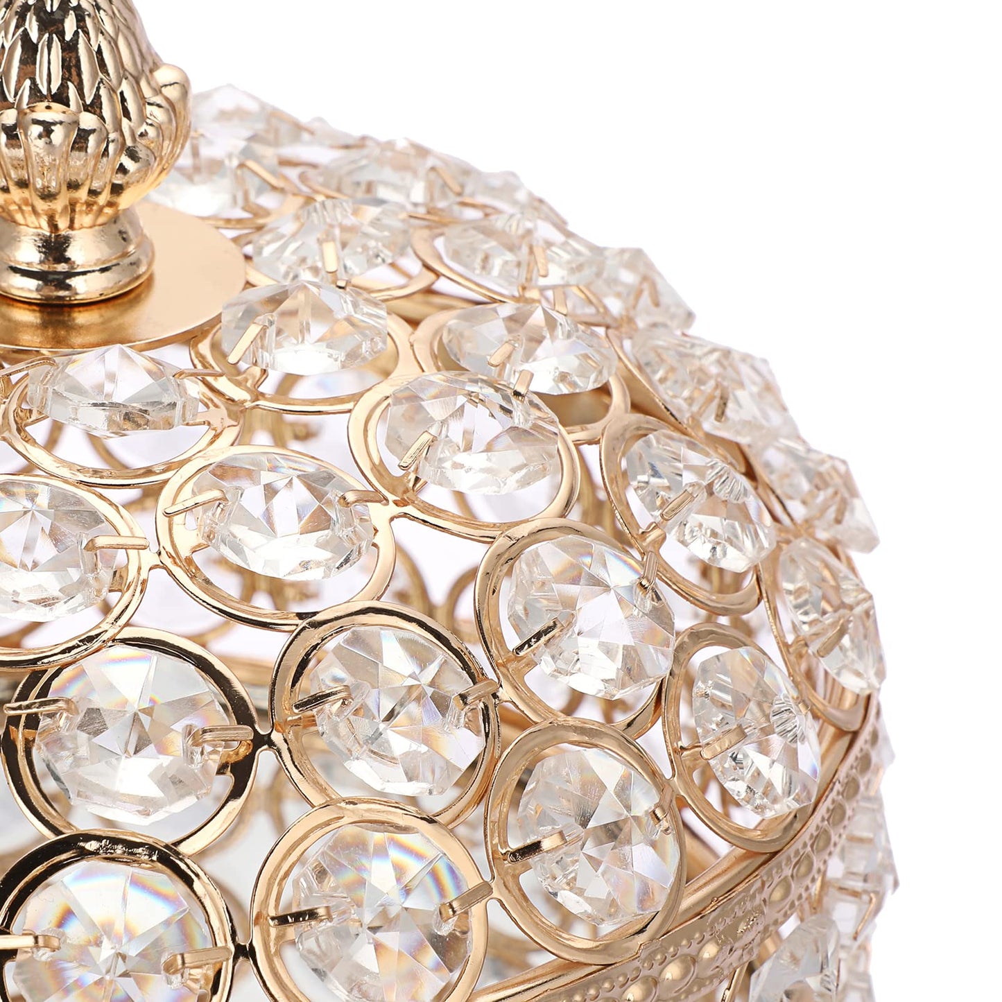 Hipiwe Crystal Jewelry Box Jewelry Trinket Organizer Box Gold Treasure Box Luxury Home Decor Ring Earrings Storage Holder Keepsake Box for Women,X-Large